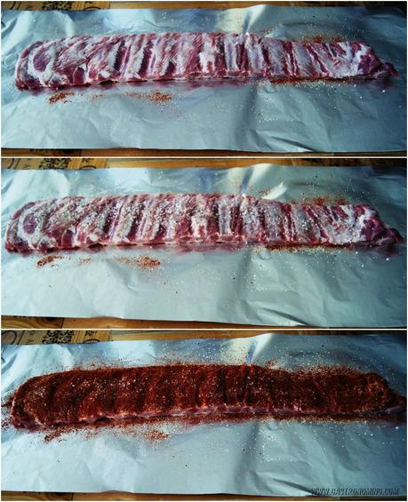 Costillas de cerdo con salsa barbacoa en dos cocciones