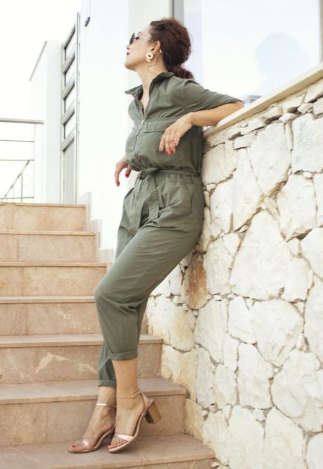 Look con Mono Aviador-Aviator Jumpsuit Outfit