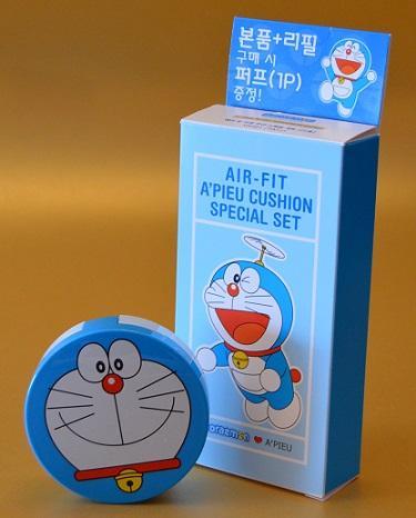 “Air-Fit Cushion SPF50+” de A’PIEU (Doraemon edition) en W2BEAUTY.COM (From Asia With Love)