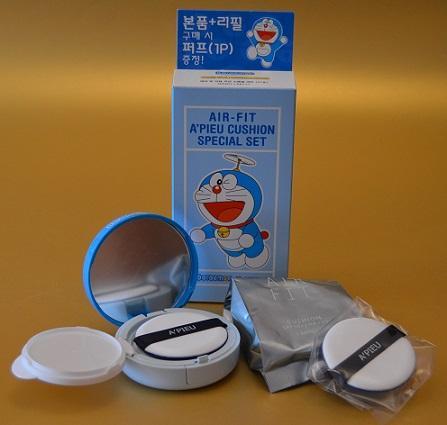 “Air-Fit Cushion SPF50+” de A’PIEU (Doraemon edition) en W2BEAUTY.COM (From Asia With Love)