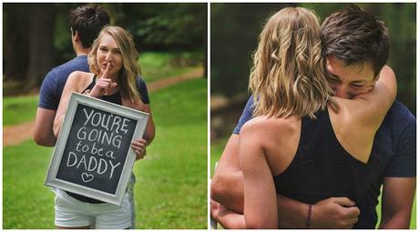 Ella planeó una sesión de fotos con su marido para decirle que sería Papá. ¡Su reacción fue increíble!