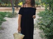 Maxi dress+mini capazo.-