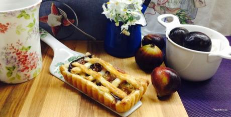 Pastel crujiente con brevas