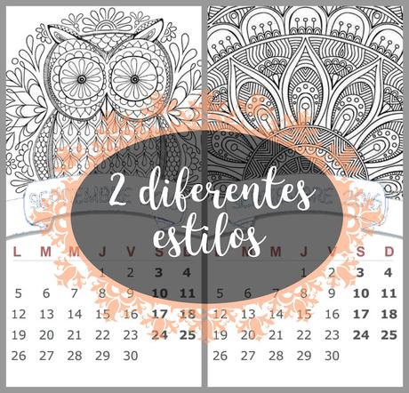 Mandala y búho para colorear, Septiembre 2,016