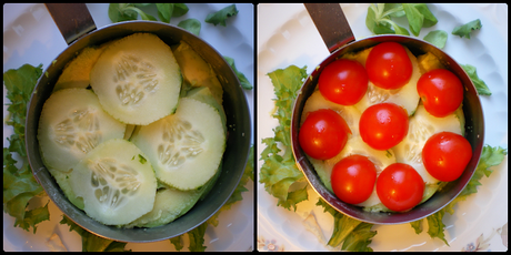 Tartar de tomates, pepino y aguacate con sardinitas