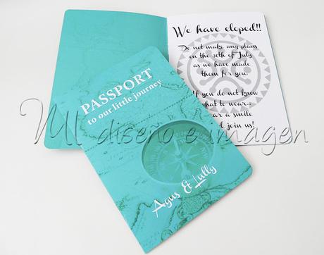 Invitaciones de Boda: Pasaporte + Tarjeta de Embarque