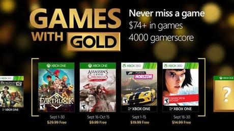 Desvelados los títulos Games with Gold de septiembre