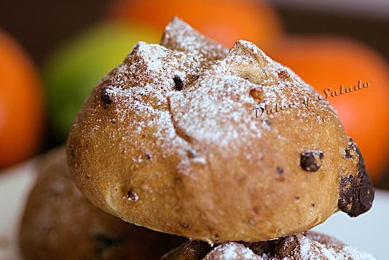 BOLLITOS DE CHOCOLATE Y CITRICOS CONFITADOS