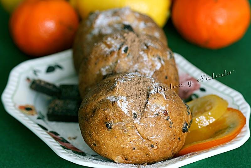 BOLLITOS DE CHOCOLATE Y CITRICOS CONFITADOS