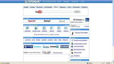 Altoque.com, una página de inicio con lo más necesario