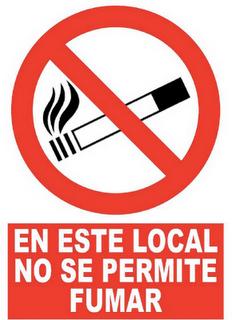 Prohibición de fumar en lugares públicos cerrados