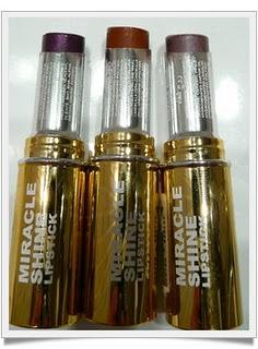 PURE EYESHADOW Y MIRACLE SHINE LIPSTICKS DE LAYLA COSMETICS.