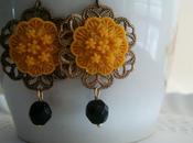 Pendientes antoinette ocre negro