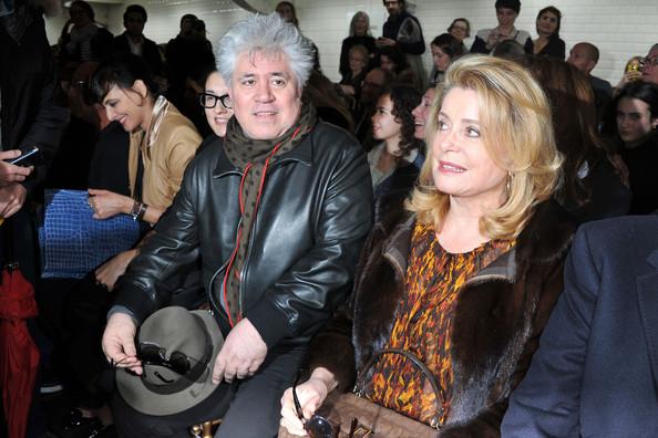 Catherine Deneuve Pedro Almodovar and Catherine Deneuve attend the Jean-Paul Gaultier show as part of the Paris Haute Couture Fashion Week Spring/Summer 2011 at Atelier Jean-Paul Gaultier on January 26, 2011 in Paris, France.