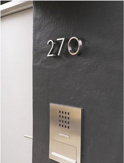 Timbre y números para la casa modernos