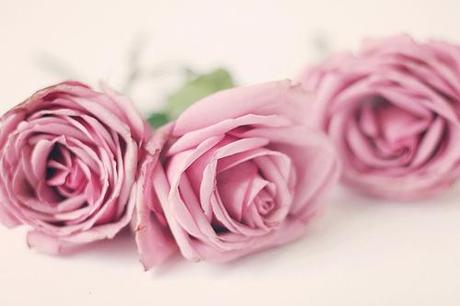 Sencillos centro de mesa con flores en color rosa