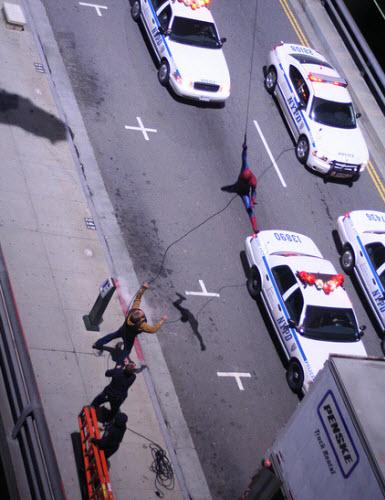 Este Spiderman sí se balancea, imágenes desde la filmación