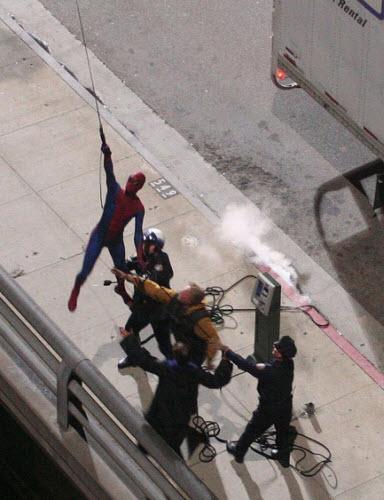 Este Spiderman sí se balancea, imágenes desde la filmación