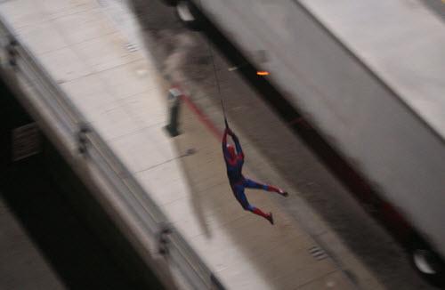 Este Spiderman sí se balancea, imágenes desde la filmación