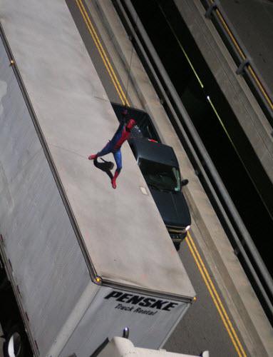 Este Spiderman sí se balancea, imágenes desde la filmación