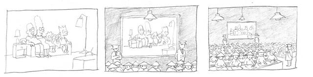 El Storyboard de Banksy para los Simpson