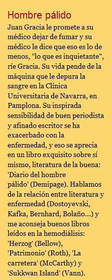 Juan Gracia Armendáriz, escritor atrapado por la hemodiálisis