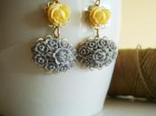 Pendientes paris gris vainilla