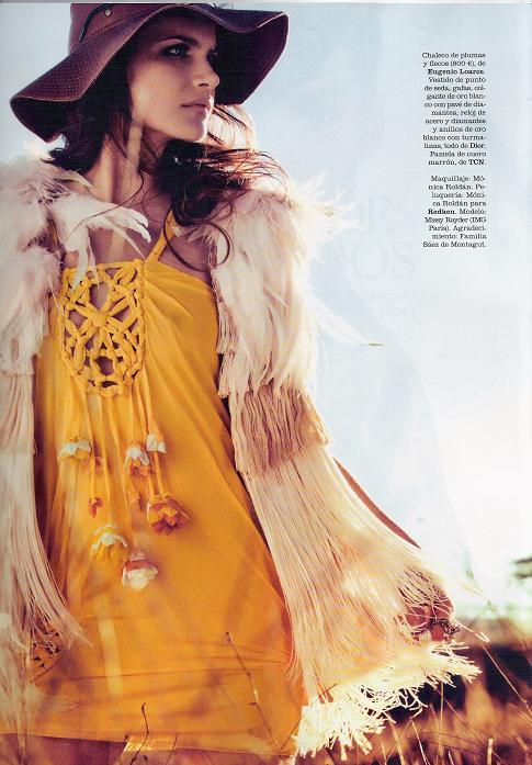 El retorno del boho-chic, por Missy Rayder en Elle