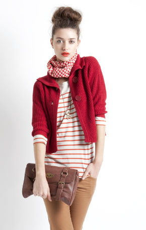 stradivarius chaqueta roja