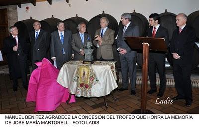 “EL CORDOBÉS” RECIBE EL TROFEO JOSE MARÍA MARTORELL