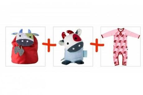 Set de regalos ecológicos para el bebé Vaquita Nicko de BBCO