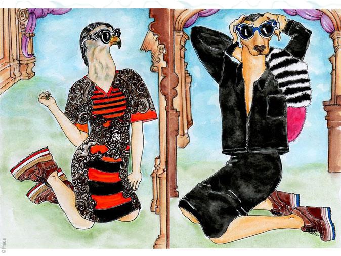 Ilustraciones de moda: Prada eyewear