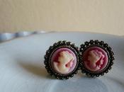 Pendientes camafeos botón