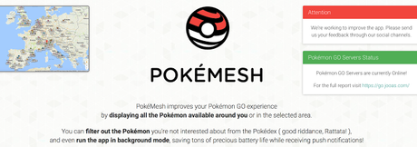 Surge PokéMesh, el sustituto de Pokevision para Pokémon GO