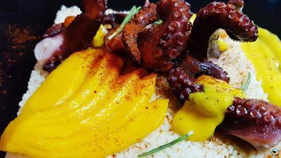 Pulpo con mango