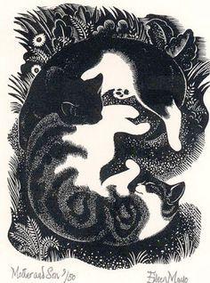 Del libro Feathers, ilustración de Eileen Mayo