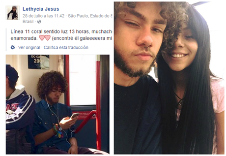 Ella lo vio en el metro y se enamoró. Lo buscó en Facebook ¡Y ahora son pareja!