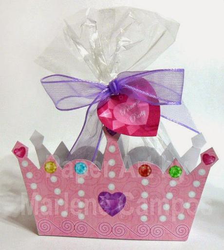 Cajita de souvenir en forma de corona - Imprimible gratis - Cajita de souvenir en forma de corona - Imprimible gratis -