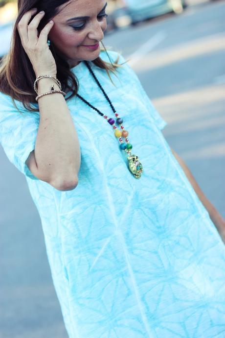 Vestido en azul clarito