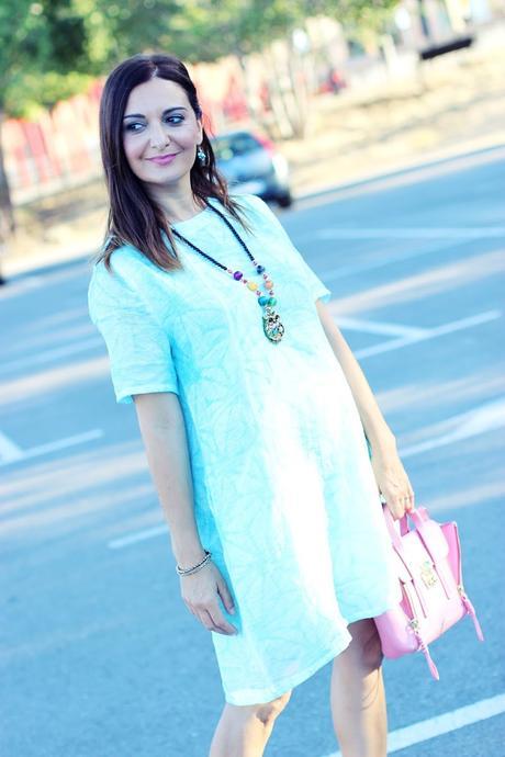 Vestido en azul clarito