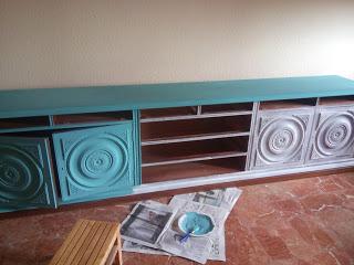 Mueble de Salón TURQUESA .