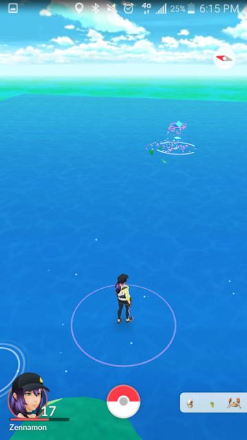 Jugador encuentra y utiliza pokeparada inaccesible en mitad del mar