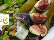 Ensalada queso azul peras