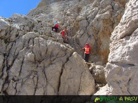 Zona sobre la grieta del Torrecerredo