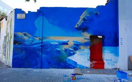 Street Art en las calles de Barcelona para salvar el Ártico
