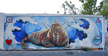 Street Art en las calles de Barcelona para salvar el Ártico