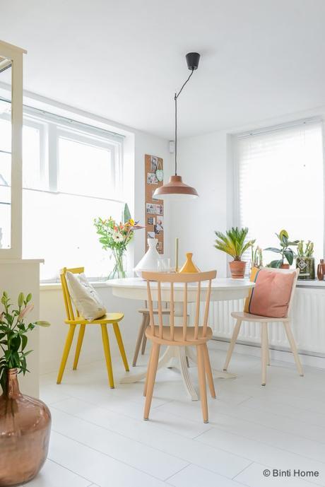 soft colour dinning room
