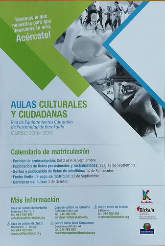 Folleto Programa aulas cumturales y ciudadanas 2016 - 2017