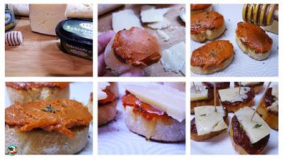 Pinchos de sobrasada y queso