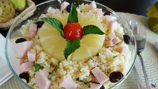 Cuscús con pavo y piña